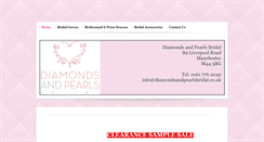 Desktop Screenshot of diamondsandpearlsbridal.co.uk