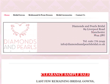 Tablet Screenshot of diamondsandpearlsbridal.co.uk